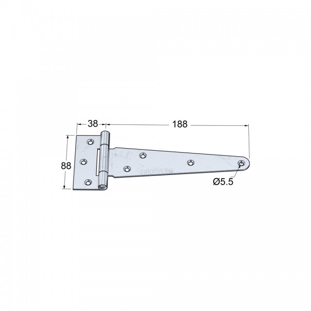 T-TYPE HINGE 175 / GALVANIZED